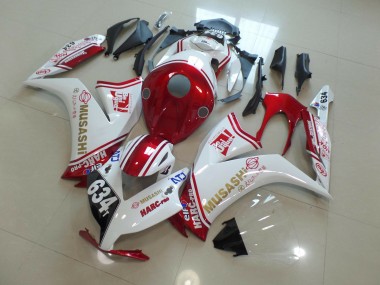 634 Bianco & Rosso 12-16 Honda CBR1000RR Carene Moto