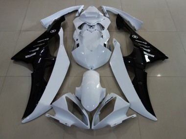 Bianco Lucido/Nero 08-16 Yamaha R6 Carene Moto