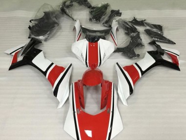 Bianco Lucido Rosso & Nero 15-19 Yamaha R1 Carene Moto