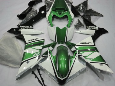 Bianco Lucido & Verde 07-08 Yamaha R1 Carene Moto