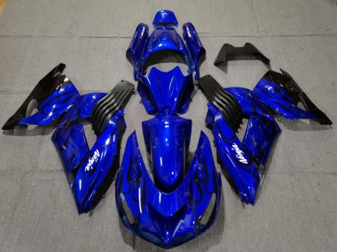 Blu Lucido 06-11 Kawasaki ZX14R Carene Moto