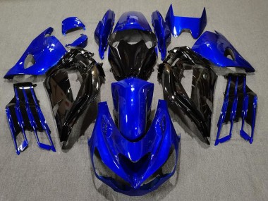 Blu Lucido & Nero 12-21 Kawasaki ZX14R Carene Moto