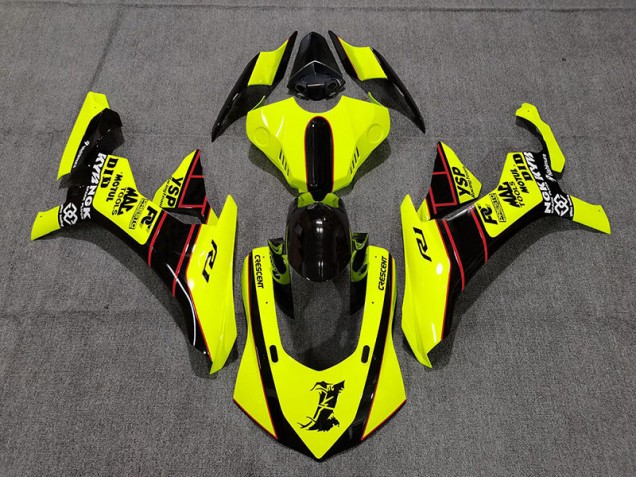 Giallo Floro & Nero 15-19 Yamaha R1 Carene Moto