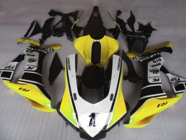 Giallo Lucido & Bianco 15-19 Yamaha R1 Carene Moto