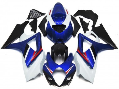 OEM Stile Blu Lucido & Bianco Rosso 07-08 Suzuki GSXR 1000 Carene Moto