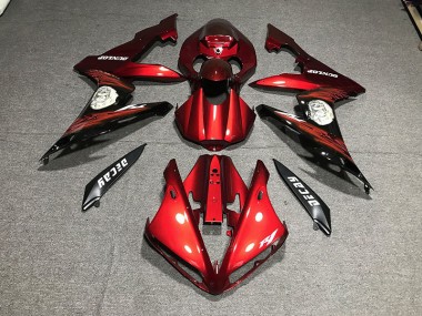 Rosso Lucido & Loghi 04-06 Yamaha R1 Carene Moto