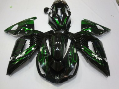 Verde Fiamma 06-11 Kawasaki ZX14R Carene Moto