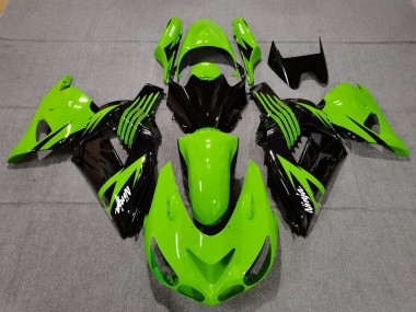 Verde Lime & Nero 06-11 Kawasaki ZX14R Carene Moto