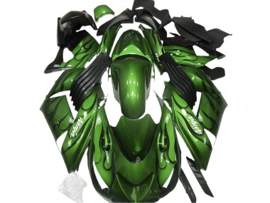 Verde Lucido & Fiamma 06-11 Kawasaki ZX14R Carene Moto