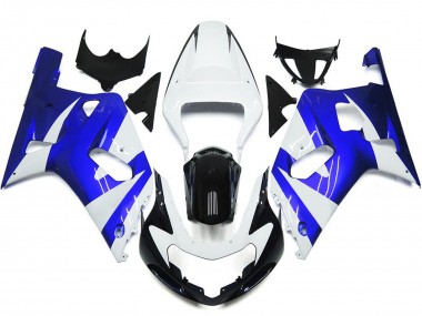 Vivace Stile Blu & Bianco OEM 01-03 Suzuki GSXR 600-750 Carene Moto