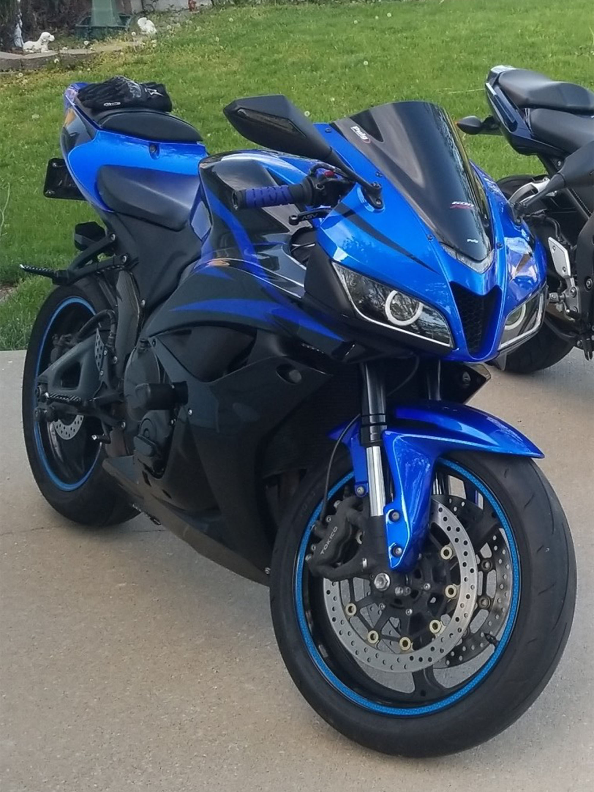 Stavo cercando carene di buona qualità dopo aver acquistato la mia bici l'anno scorso. La mia moto era chiara e nera, ma sono riuscito a trovare le carene blu e nere perfette dalla loro vasta selezione! Sfortunatamente, ho colpito un cervo mentre guidavo e la moto è andata distrutta, ma ho intenzione di acquistare di nuovo le stesse carene perché sono di ottima qualità soprattutto per il prezzo che paghi!